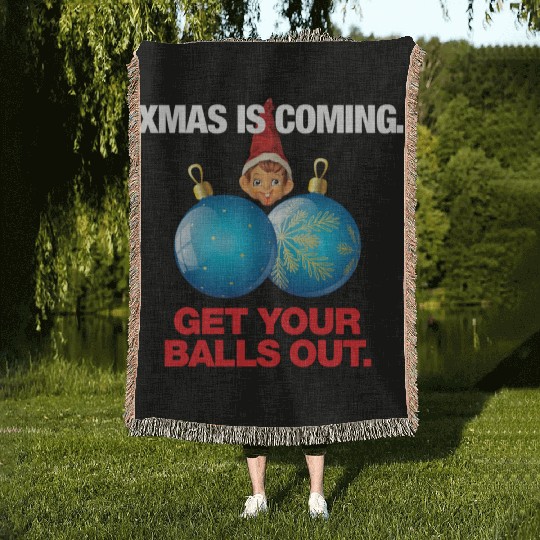 Christmas Balls Woven Blankets