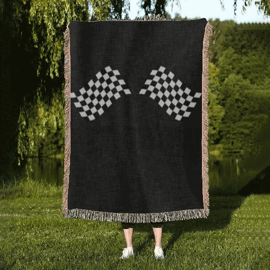 Pit Crew Racing Team Sports Racers Track Pit Stops Woven Blankets