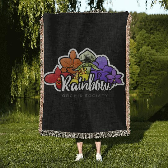 Rainbow Orchid Society Woven Blankets