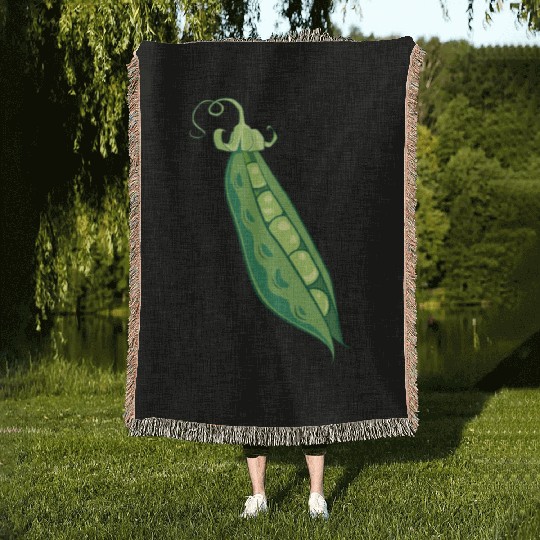 Pea Peas Vegetable Veggie Veg Pod Peasecod Gift Woven Blankets