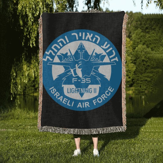 F-35 Lightning II Israel Woven Blankets