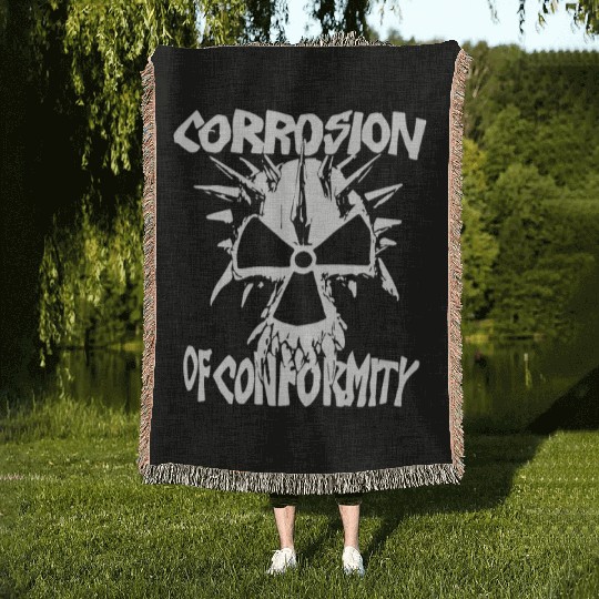 Corrosion Of Conformity Old School Logo Woven Blankets