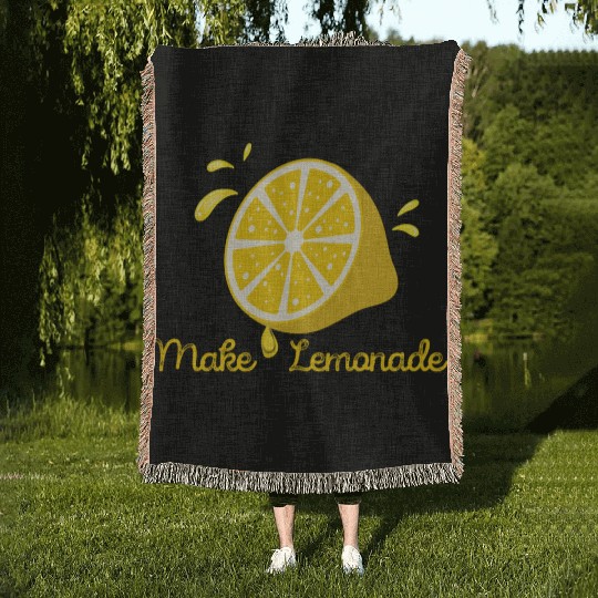 Make Lemonade From Life Lemons Woven Blankets
