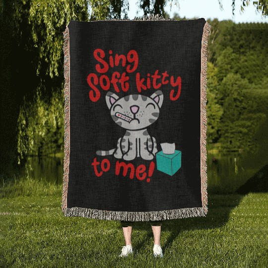 Theory Sing Soft Kitty Song Woven Blankets