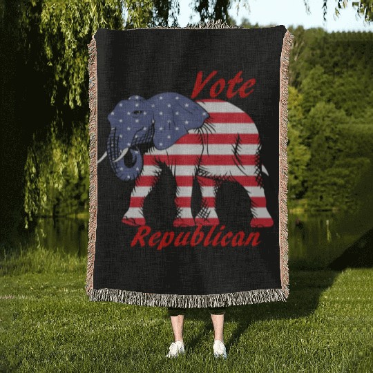 Vote Republican Woven Blankets