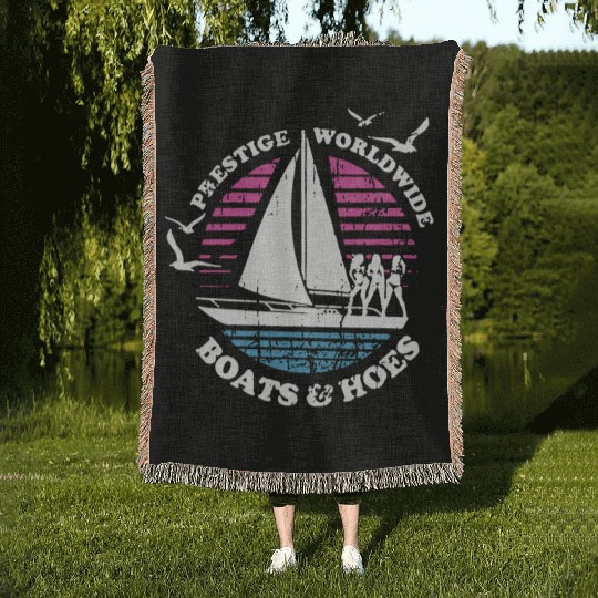 Boats N Hoes Step Brothers Huff Doback Anchor Woven Blankets