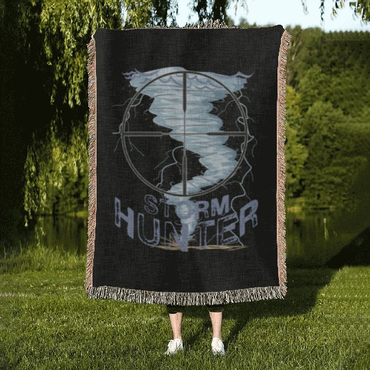 Weather Tornado whirlwind Storm Hunter cool design Woven Blankets
