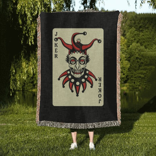 Joker Card Woven Blankets