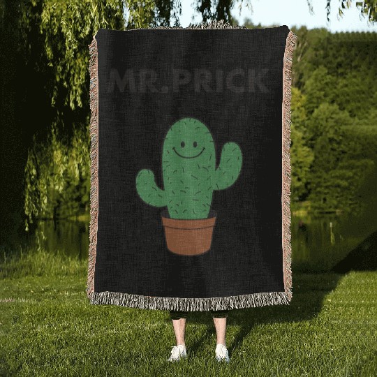 Mr Prick Men Funny Indie Style Slogan Hipster Mexi Woven Blankets