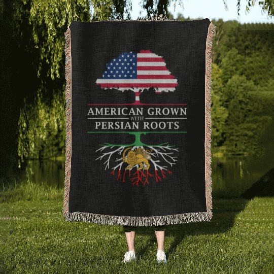 American Grown with Persian Roots Persia Design Woven Blankets