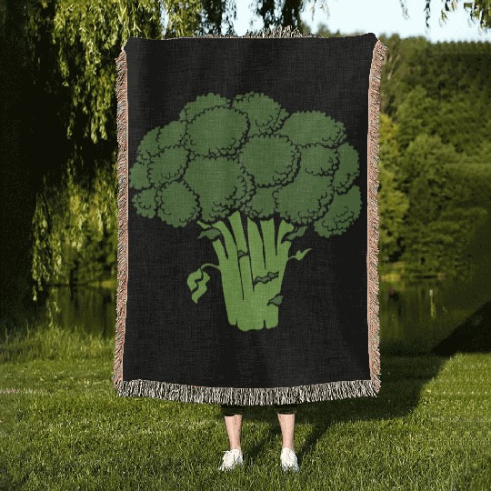 Broccoli Woven Blankets