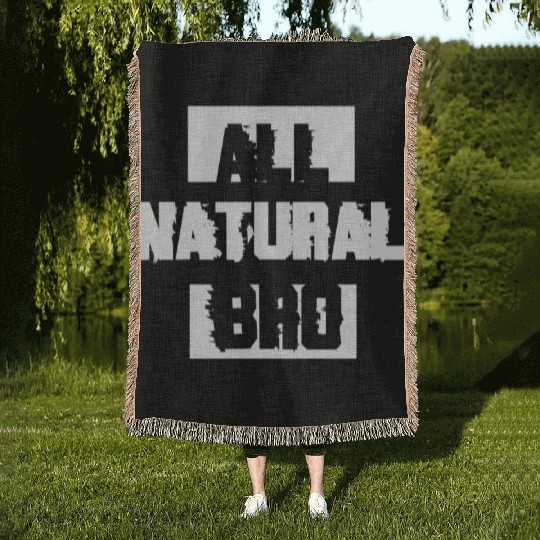All Natural Bro Gym Fitness Workout Gifts Woven Blankets