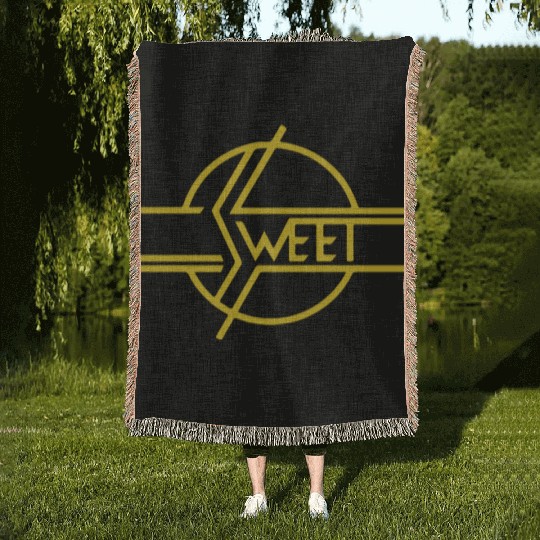 New THE SWEET BAND Glam 70s Classic Rock Band 70s Woven Blankets
