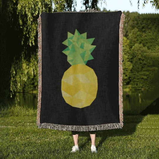 pineapple, pine apple, triangle, food Woven Blankets