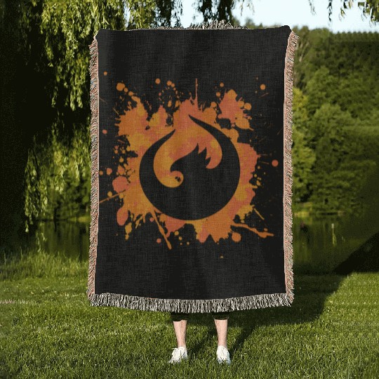 UI5 Phoenix Splash Orange Woven Blankets