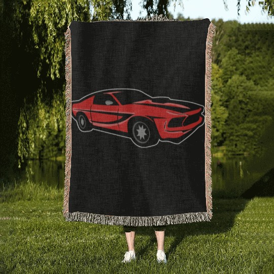 American Muscle Car Woven Blankets