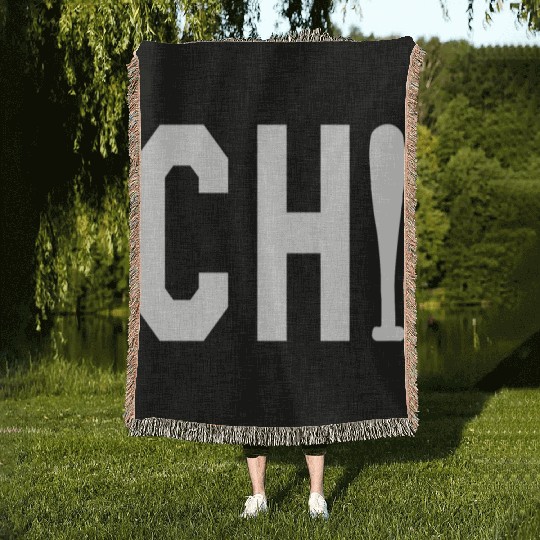 Chicago Cubs CHI baseball Bat Vintage Chicago Tri Woven Blankets