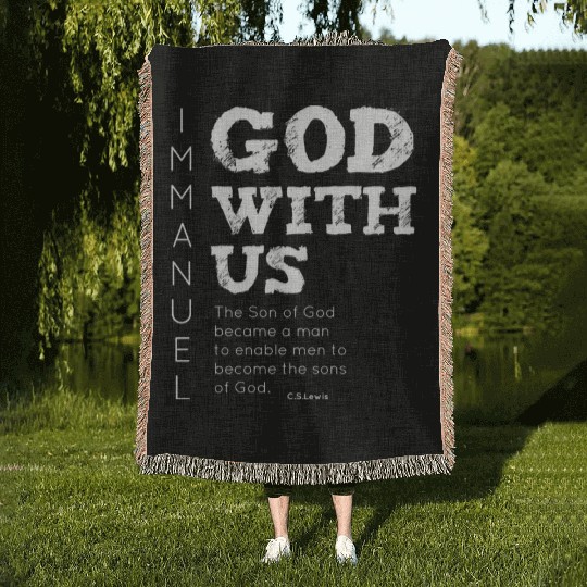 Immanuel, God with us Woven Blankets
