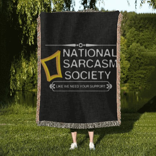 National Sarcasm Society Woven Blankets