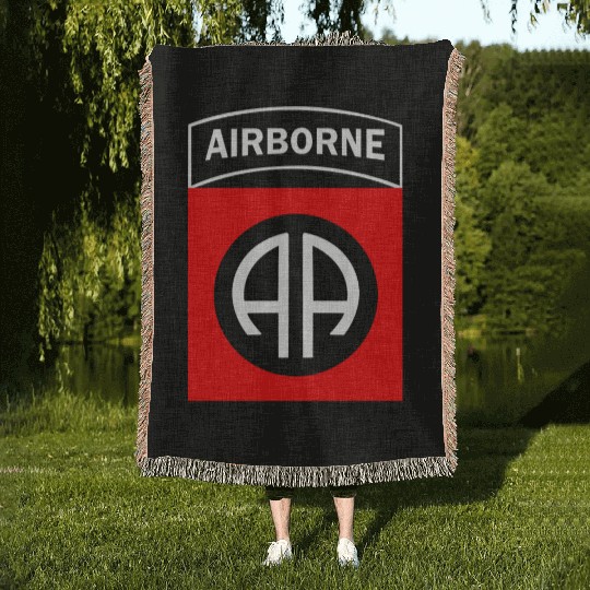82ND AIRBORNE us army airborne ranger Woven Blankets