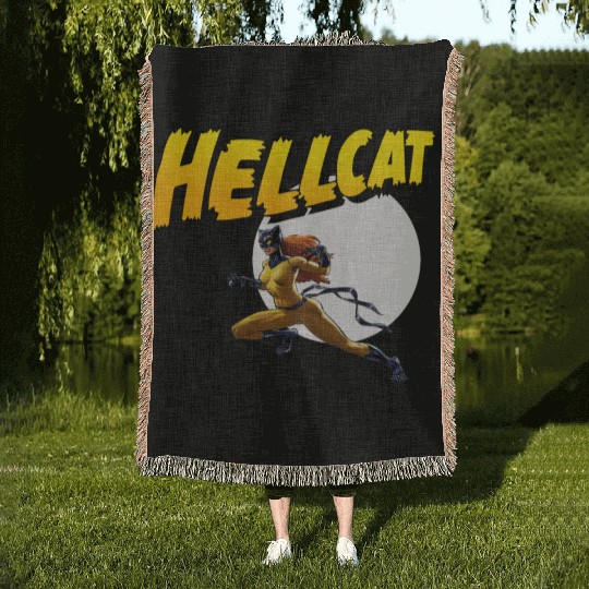 Mens Marvel Hell Cat Hella Cat Hellcat New cat Woven Blankets