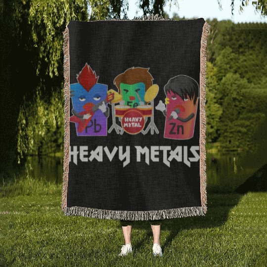Funny Heavy Metals Chemistry Elements Rock Band Woven Blankets