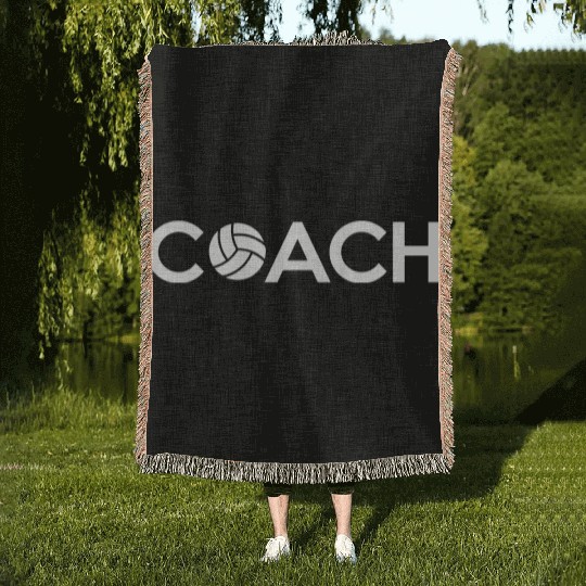 Volleyball Coach Woven Blankets