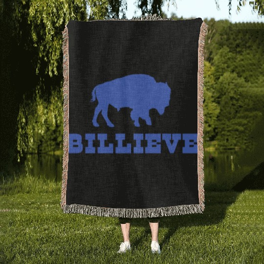 Bills Mafia BillieveShirt - Buffalo Football Woven Blankets