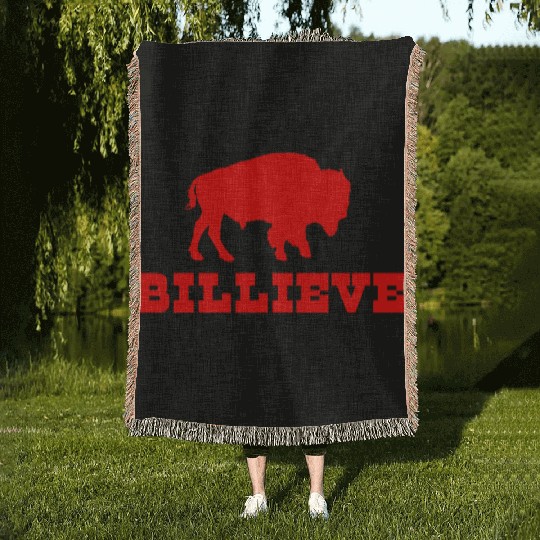 Bills Mafia Billieve - Buffalo Football Woven Blankets