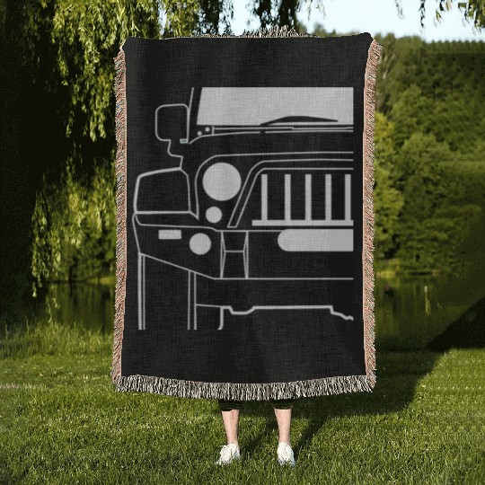 jeep wrang Woven Blankets