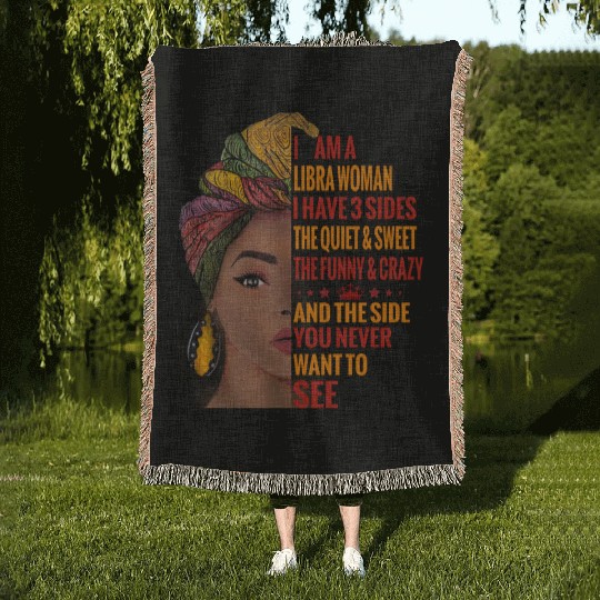 Libra woman Woven Blankets