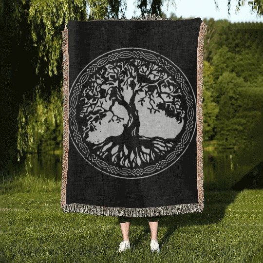 Tree Of Life Original science Woven Blankets