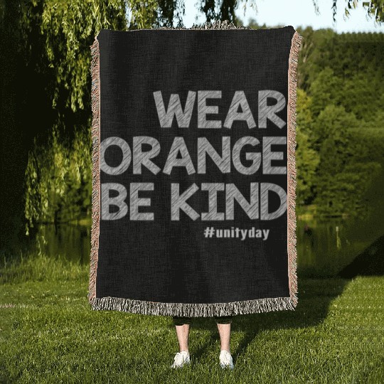 unity day wear orange Woven Blankets