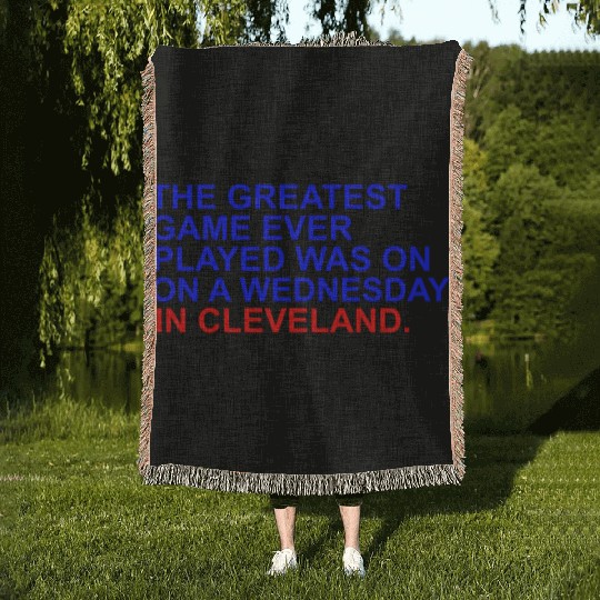THE GREATEST GAME EVER PLAYED WAS ON A WEDNESDAY Woven Blankets