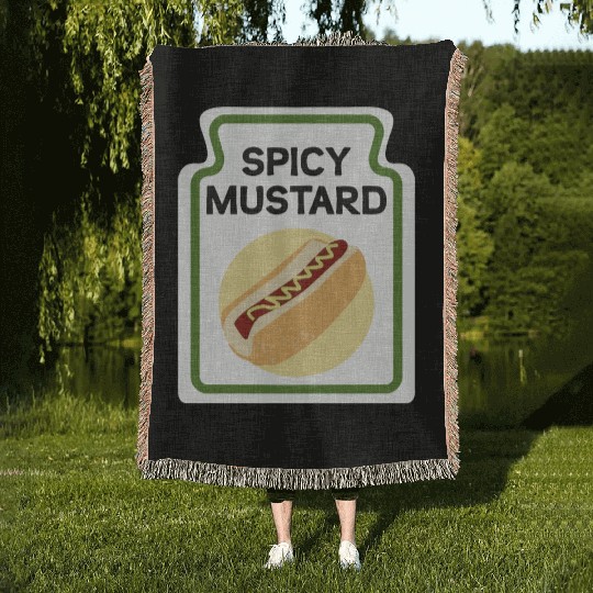 Spicy Mustard Woven Blankets Halloween Costume Funny Party
