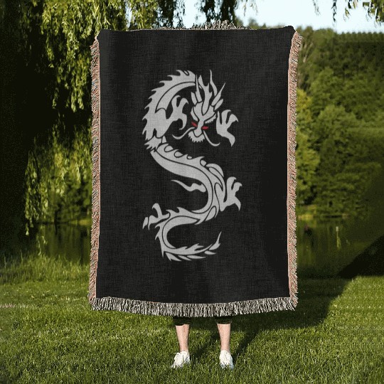 CHINESE DRAGON MMA Woven Blankets