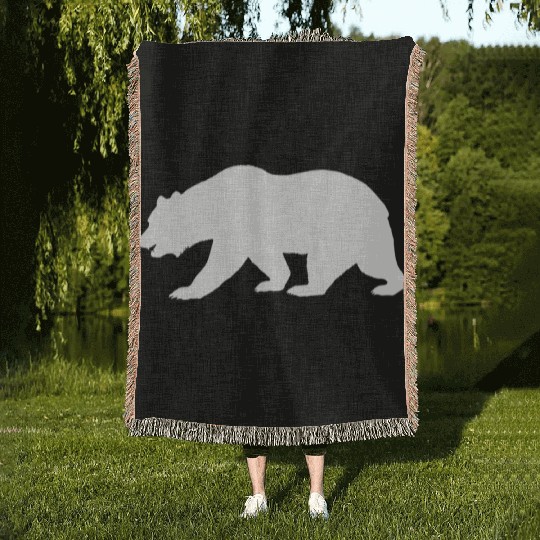 Bear Canada Wilderness Mother Nature Adventure Woven Blankets