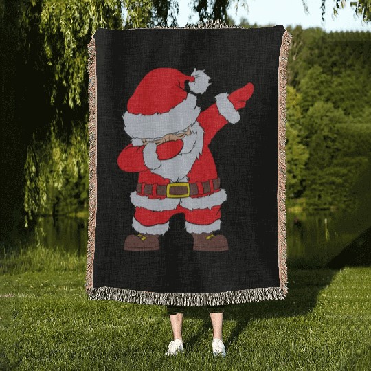Dabbing Santa Woven Blankets Santa Claus Christmas Dab