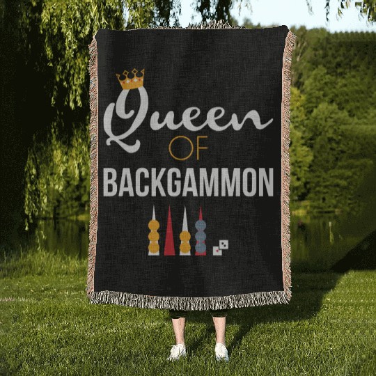 Queen of Backgammon Woven Blankets Board Game Backgammon