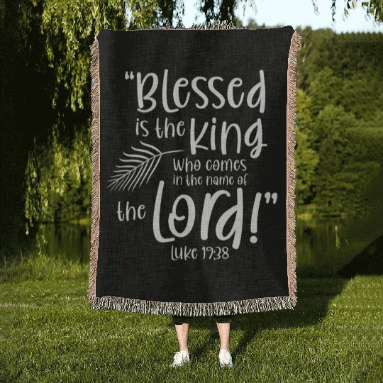 Palm Sunday Christi holy week Bible Jesus gift Woven Blankets