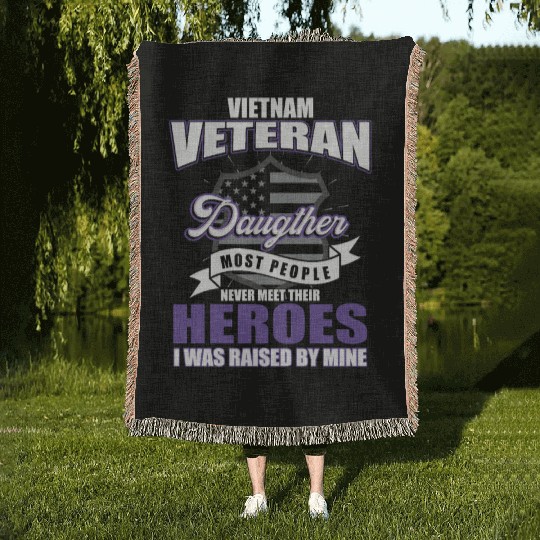 Vietnam Veteran, gift, birthday, heroes Woven Blankets