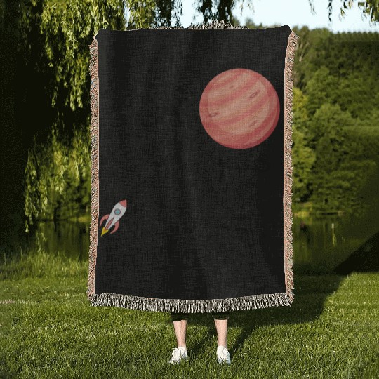 I love you to the Mars and back Woven Blankets