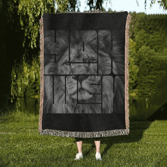 Yahweh (YHWH) Lion Woven Blankets