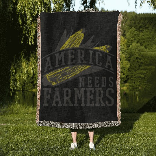 America Needs Farmers Woven Blankets