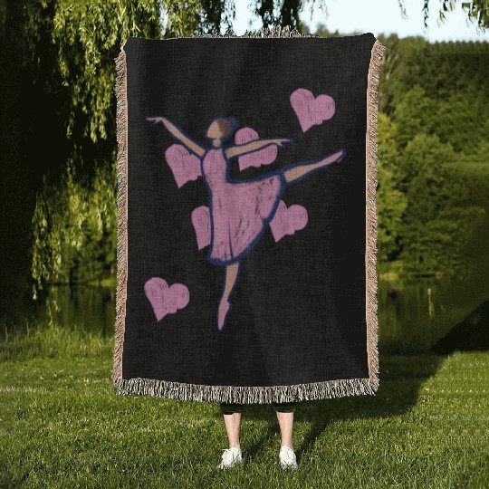 Ballet Dancer Woven Blankets