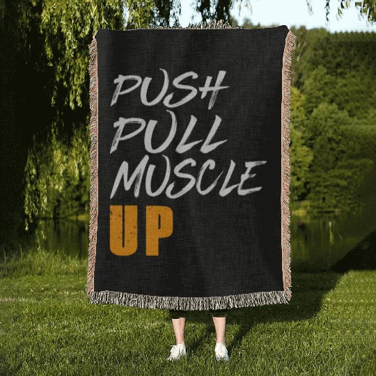 Calisthenics Street Workout Push Pull Muscle Up Woven Blankets