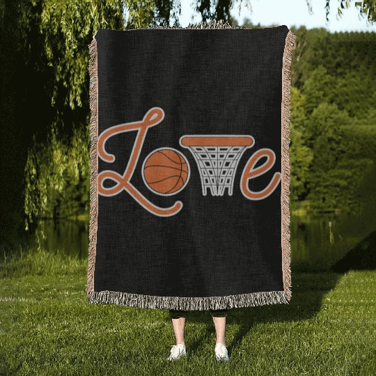 Love Basketball Woven Blankets