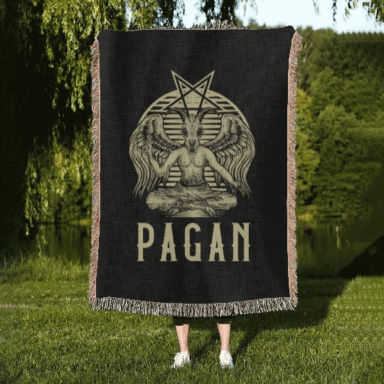 Pagan print | Wiccan graphic & Pagan Gifts Woven Blankets