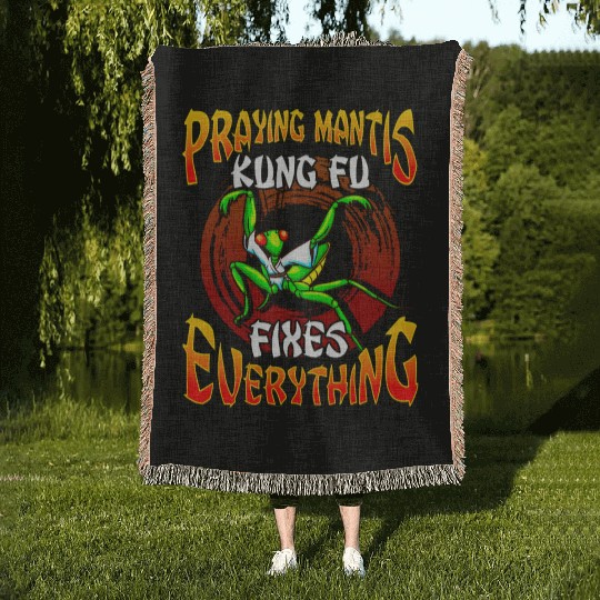 Praying Mantis Kung Fu Woven Blankets