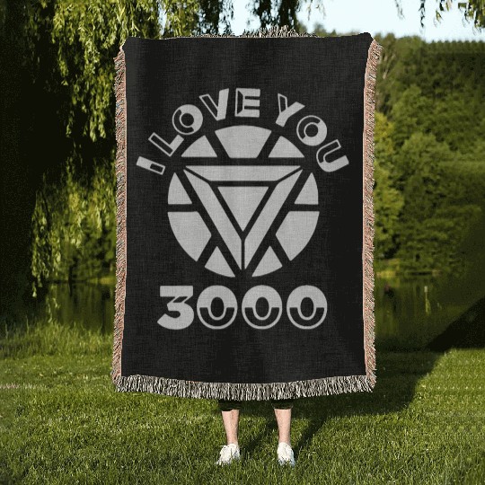 I love you 3000 I am Iron Man marvel film supernat Woven Blankets